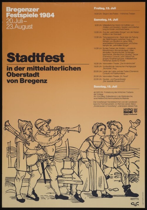 Stadtfest in der mittelalterlichen Oberstadt von Bregenz