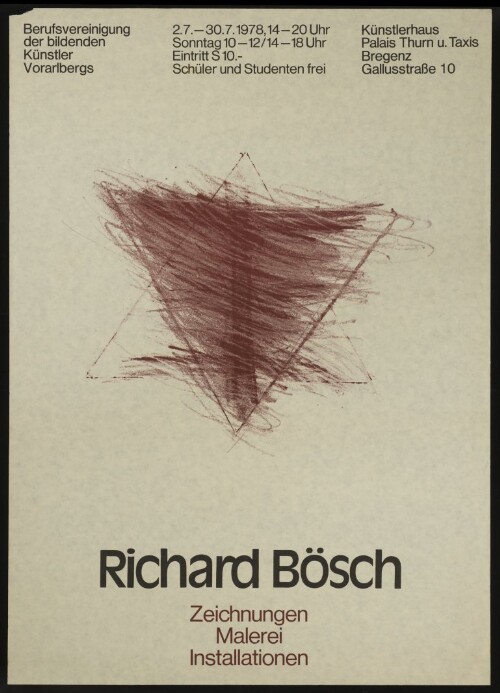 Richard Bösch : Zeichnungen - Malerei - Installationen