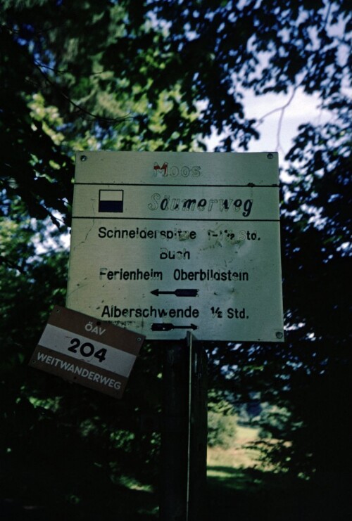 [Alberschwende, alter Wegweiser]