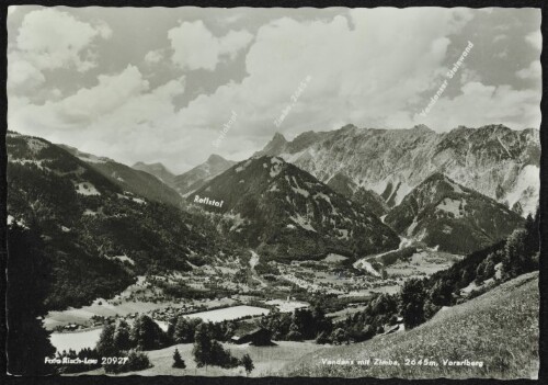 Vandans mit Zimba, 2645 m, Vorarlberg : Rellstal : Saulakopf ... ;