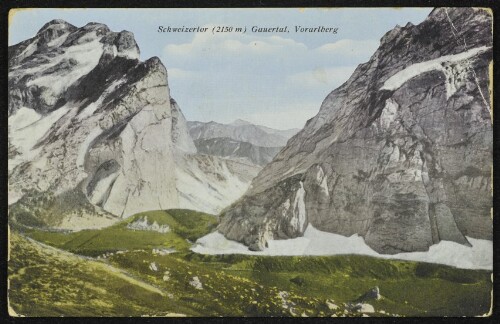[Vandans] Schweizertor (2150 m) Gauertal, Vorarlberg