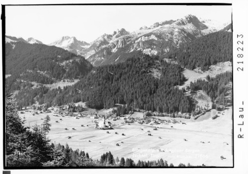 Elbigenalp mit Allgäuer Bergen, Lechtal, Tirol : [Elbigenalp im Lechtal gegen Bernhardstal mit Kleinem und Grossem Krottenkopf]