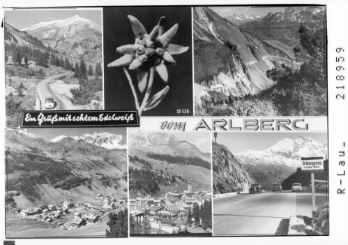 Ein Gruß mit echtem Edelweiß vom Arlberg