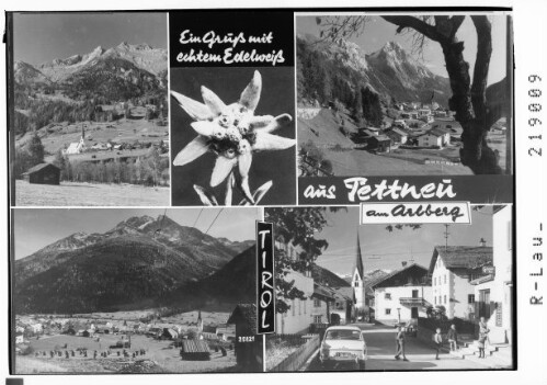 Ein Gruß mit echtem Edelweiß aus Pettneu am Arlberg