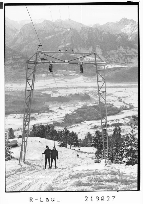 Skigebiet Dünserberg Älpelelift : [Älpelelift am Dünserberg gegen Rhätikon mit Naafkopf und Galinakopf]