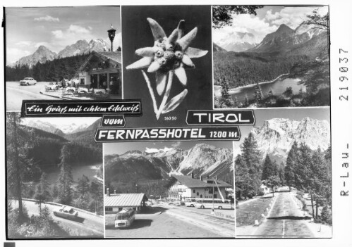 Ein Gruß mit echtem Edelweiß vom Fernpasshotel 1200 m Tirol