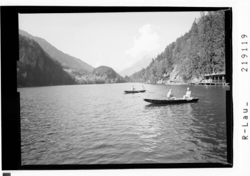 [Piburger See bei Ötz im Ötztal gegen Tschirgant]