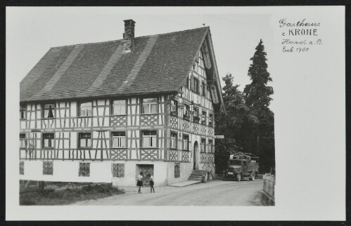 Gasthaus z. Krone Hard a. B. Erb. 1700