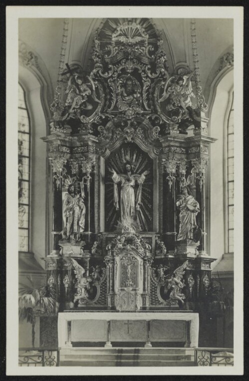 [Höchst] : [Hochaltar für die Pfarrkirche in Höchst, Vorarlberg. Entwurf und Ausführung von A. Menardi, Hall i. T. ...]