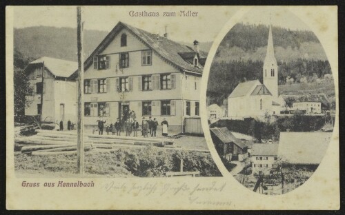 Gruss aus Kennelbach : Gasthaus zum Adler : [Correspondenz-Karte ...]
