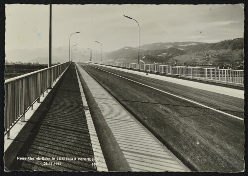 Neue Rheinbrücke in Lustenau Vorarlberg 28.11.1957