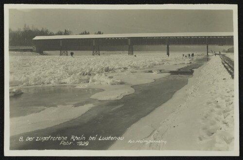 Der zugefrorene Rhein bei Lustenau Febr. 1929