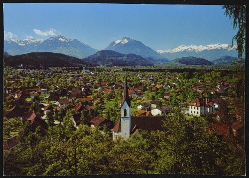 [Röthis] : [Röthis, Vorarlberg gegen 3 Schwestern und Schweizer Berge ...]
