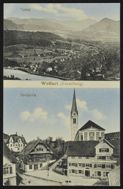Wolfurt (Vorarlberg) : Totale : Dorfpartie : [Postkarte ...]