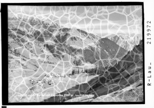 Lähn in Tirol mit Daniel und Zugspitze 2967 m : [Lähn bei Bichlbach im Ausserfern gegen Upsspitze und Wetterstein Gebirge mit Zugspitze]