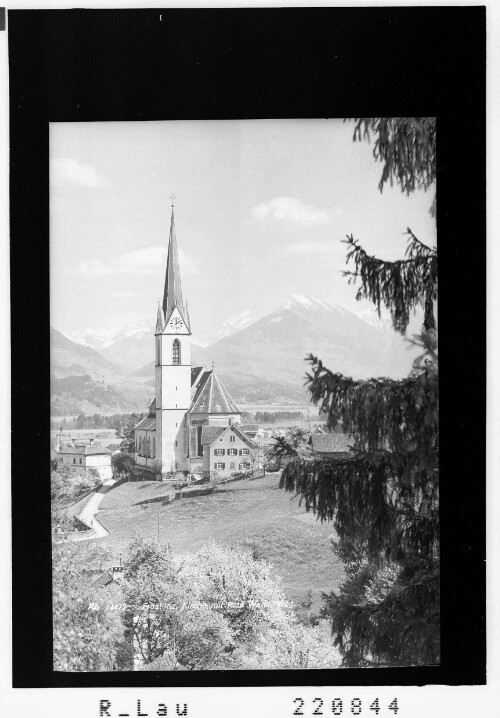 Frastanz / Kirche mit Rote Wand / Vorarlberg