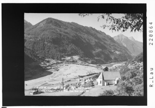 Blick von St.Georgen 1103 m / aus dem IX Jahrhundert / auf Tösens im Oberinntal / Tirol