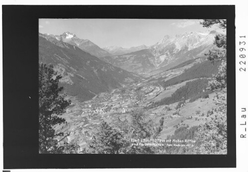 Fließ in Tirol 1073 m mit Hohem Riffler und Parseierspitze