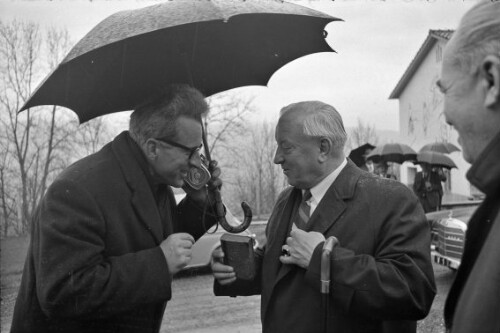 Alfons Gorbach im Wahlkampf um die Bundespräsidentschaft in Bregenz-Fluh