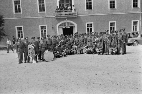 Feierlichkeiten zum 12. Jahrestag der Unterzeichnung des Staatsvertrags, Militärmusik in der Rhomberg-Kaserne in Lochau