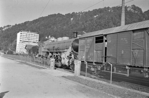 Alte Lokomotiven im Bregenzer Bahnhof