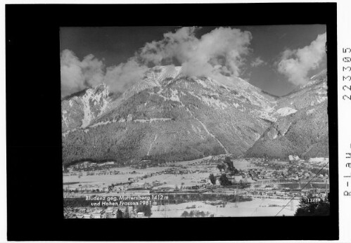 Bludenz gegen Muttersberg 1412 m und Hohen Frassen 1981 m