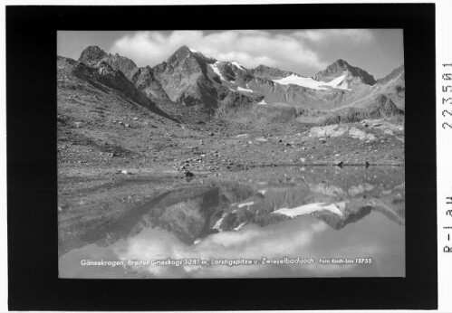 Gänsekragen - Breiter Grieskogl 3281 m - Larstigspitze und Zwiselbachjoch