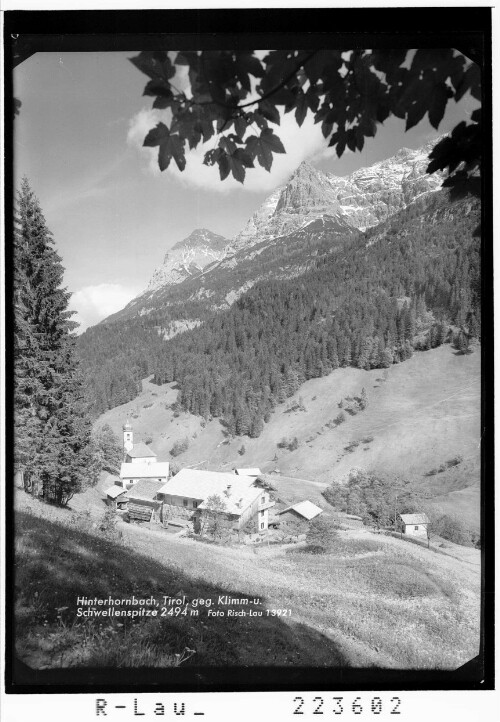 Hinterhornbach / Tirol / gegen Klimmspitze und Schwellenspitze 2494 m