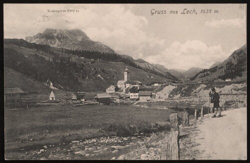 Gruss aus Lech, 1438 m. : Kaarspitze 2392 m : [Postkarte ...]