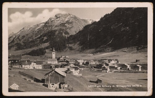 Lech am Arlberg m. Mittagspitze 2475 m