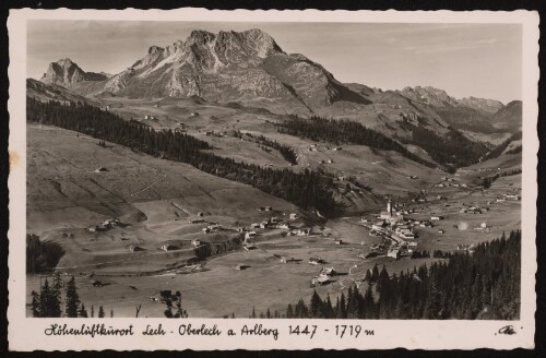 Höhenluftkurort Lech - Oberlech a. Arlberg 1447 - 1719 m