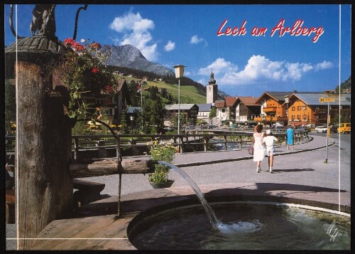 Lech am Arlberg : [Lech am Arlberg, 1447 m, gegen Karhorn, 2416 m Vorarlberg, Österreich ...]