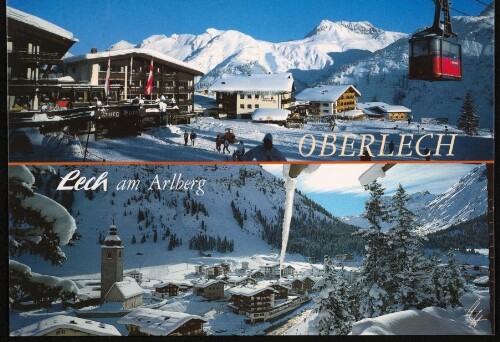 Lech am Arlberg : Oberlech : [Internationaler Wintersportplatz Lech am Arlberg, 1450 m, Oberlech gegen Wösterspitze (oben) und Lech gegen Hasenfluh Vorarlberg, Österreich ...]