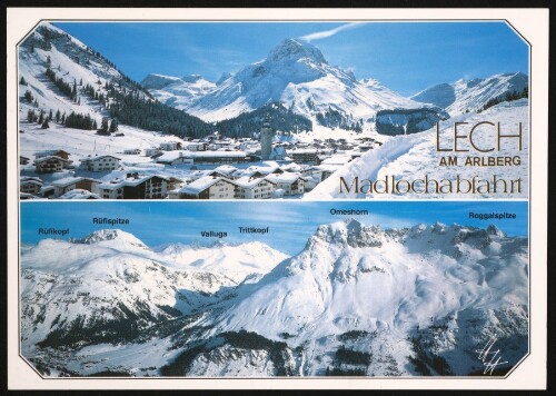 Lech am Arlberg Madlochabfahrt ... : [Internatinaler Wintersportplatz Lech am Arlberg, 1450 m mit Omeshorn und Madlochabfahrt Vorarlberg, Österreich ...]