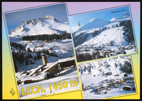 Lech, 1450 m : Mohnenfluh, 2544 m : [Internationaler Wintersportplatz Lech am Arlberg, 1450 m, mit Karhorn und Schlegelkopfbahn Vorarlberg, Österreich ...]