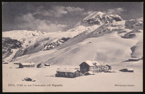 [Lech] Zürs, 1720 m, am Flexenpass mit Rigispitz : Wintersportplatz