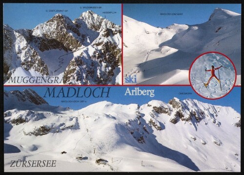 ski : Arlberg : Madloch : Muggengrat ... : [Skigebiet Madloch und Muggengrat bei Zürs und Lech am Arlberg Vorarlberg, Österreich ...]