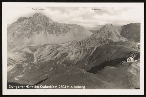 [Lech Zürs] Stuttgarter-Hütte am Krabachjoch 2303 m a. Arlberg : Fangekarspitze : Erlerjöchl