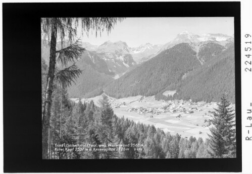 Trins im Gschnitztal / Tirol gegen Wasenwand 2563 m - Roter Kopf 2527 m und Kesselspitze 2726 m