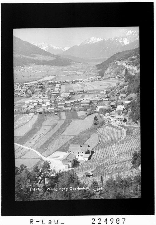 Zirl / Tirol / Weingut gegen Oberinntal : [Zirl gegen Mieminger Plateau mit Heiterwand und Wannig]