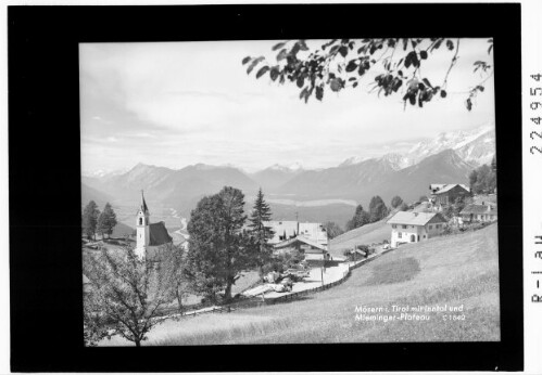 Mösern in Tirol mit Inntal und Mieminger Plateau