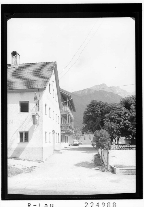 Gasthaus Stern / Obsteig / Tirol mit Griesspitze 2759 m : [Gasthof Stern in Obsteig gegen Griesspitzen]