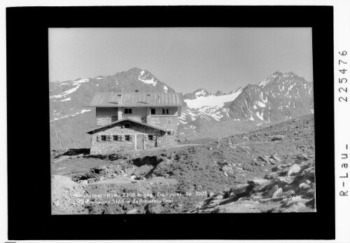 Pforzheimer Hütte 2308 m gegen Zischgeles Spitze 3005 m und Grubenwand 3265 m / Sellraintal - Tirol