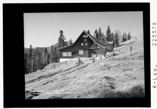 Rosskogel Hütte 1878 m mit Rosskogel 2649 m / Oberinntal / Tirol