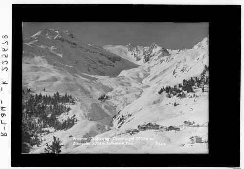 Praxmar 1700 m gegen Oberstkogel 2730 m und Zischgeles 3005 m / Sellraintal / Tirol