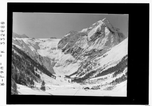 Lüsens 1639 m gegen Lüsenser Fernerkogel 3299 m / Sellraintal / Tirol