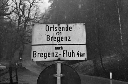 Straße nach Bregenz-Fluh