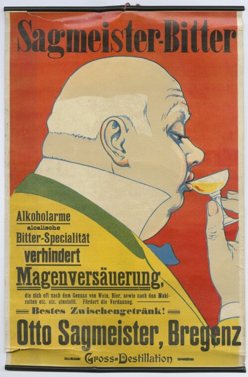 Werbeplakat der Destillerie Sagmeister