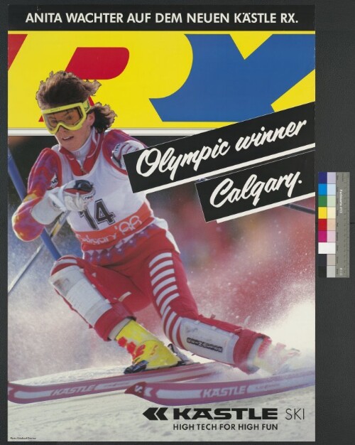 Werbeplakat des Skiunternehmens Kästle