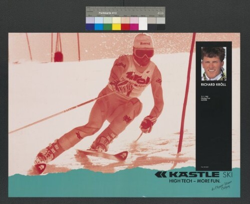 Werbeplakat des Skiunternehmens Kästle